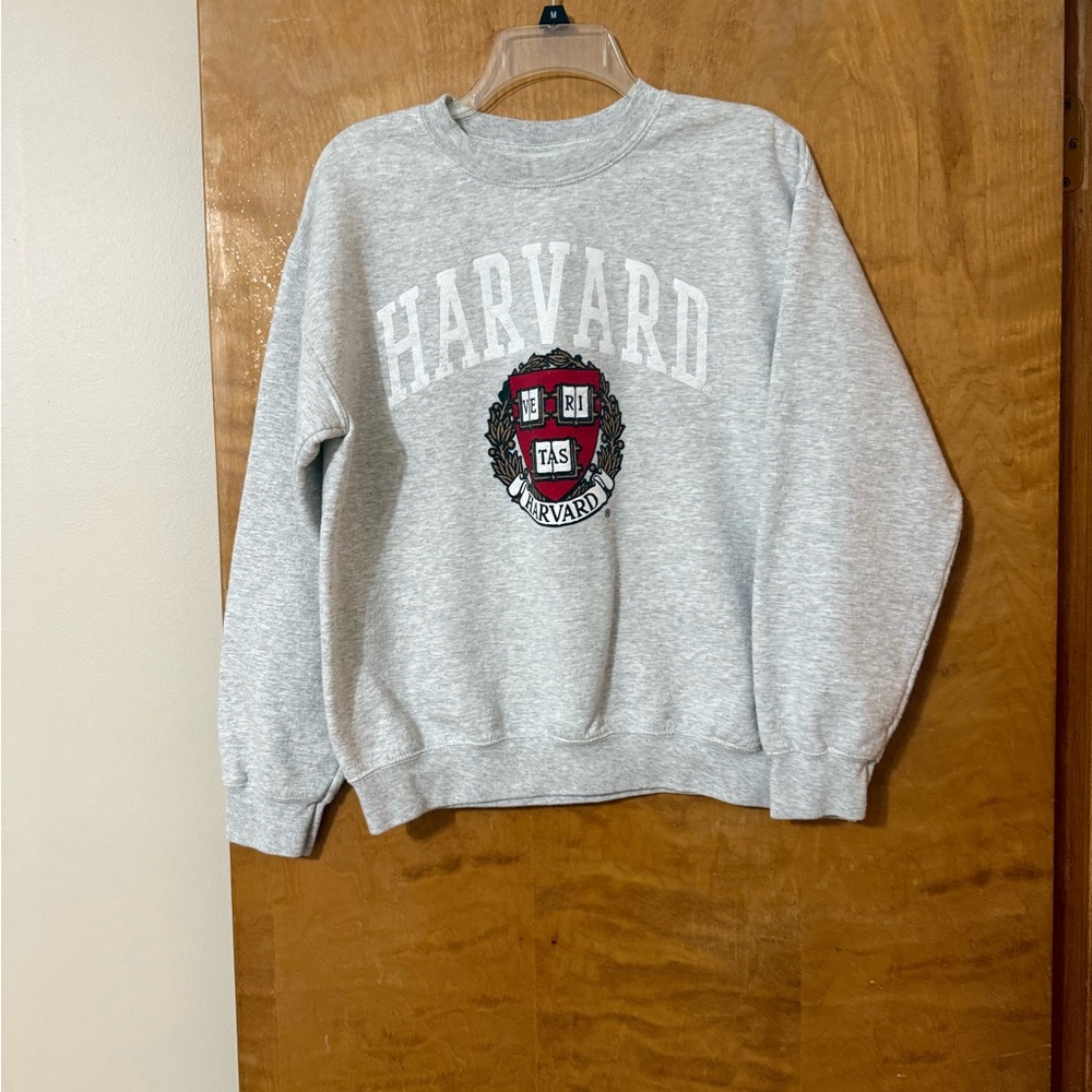 Vintage-Harvard University-Unisex Size S-Ivy League-Grey Sweatshirt